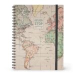 3 In 1 Notebook With Spiral - тетратка со спирала, голема А4, Map