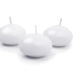 Floating candle disc - свеќи matt, white - 1 пакување / 10 парчиња