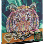 Diamond Painting - сликање со монистри, Tiger 30 x 30 cm