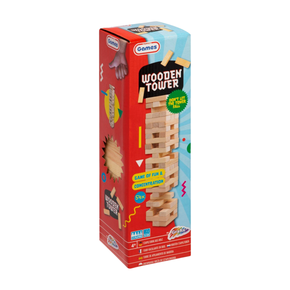 Wooden Tower Game - игра, 54 pcs - Image 1