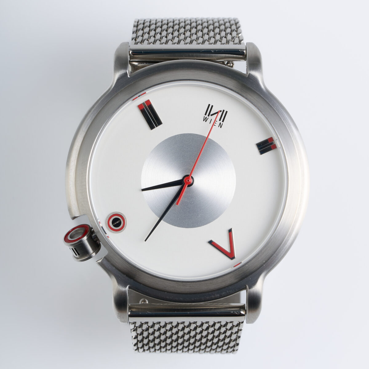 Asymmetrica - кварцен часовник (Silver mesh Staib) - Image 3