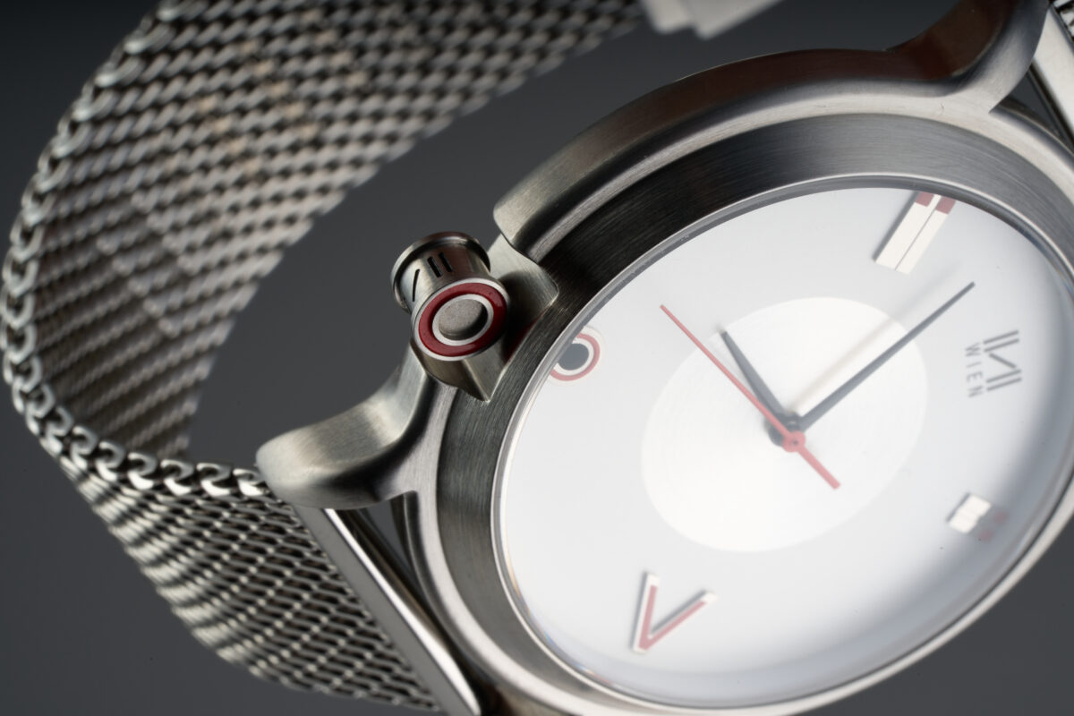 Asymmetrica - кварцен часовник (Silver mesh Staib) - Image 9
