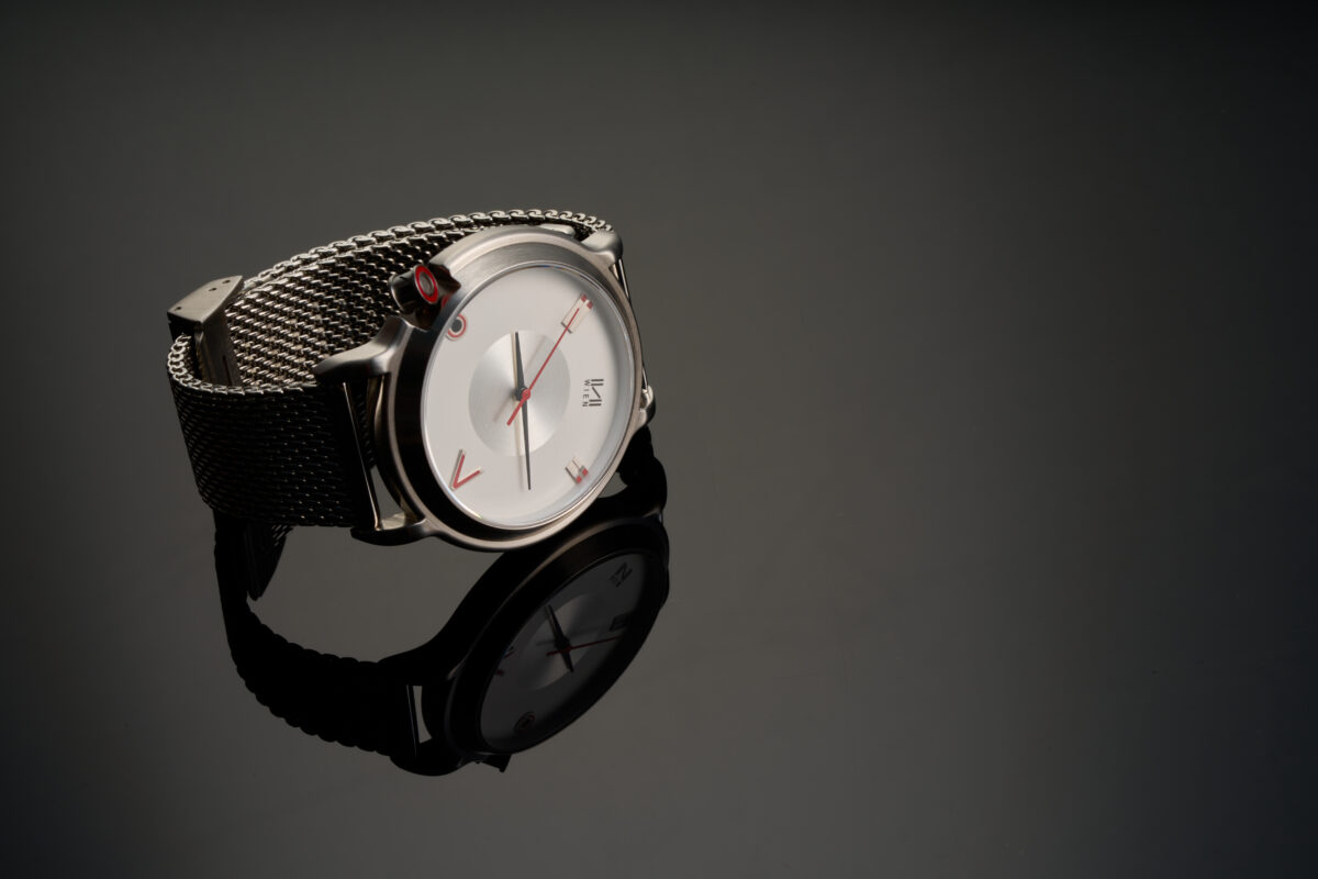 Asymmetrica - кварцен часовник (Silver mesh Staib) - Image 16
