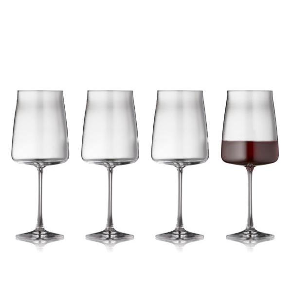 Lyngby Glas Krystal Zero - сет од 4 чаши за цвено вино