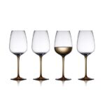 Lyngby Glas Vienna - сет од 4 чаши за вино, amber