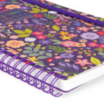 Notebook Spiral Large – тетратка со спирала, голема, линии Flowers - Image 4