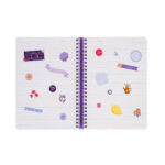 Notebook Spiral Large – тетратка со спирала, голема, линии Flowers - Image 6