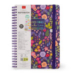 Notebook Spiral Large – тетратка со спирала, голема, линии Flowers - Image 7