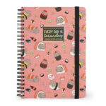 Notebook Spiral Large – тетратка со спирала, голема, линии SushiCat