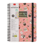 Notebook Spiral Large – тетратка со спирала, голема, линии SushiCat - Image 4