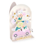 Pop-Up Card - картичка за честитање, Wedding Car