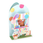 Pop-Up Card - картичка за честитање, Teddy Cart