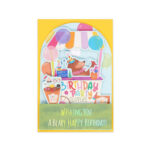 Pop-Up Card - картичка за честитање, Teddy Cart - Image 2