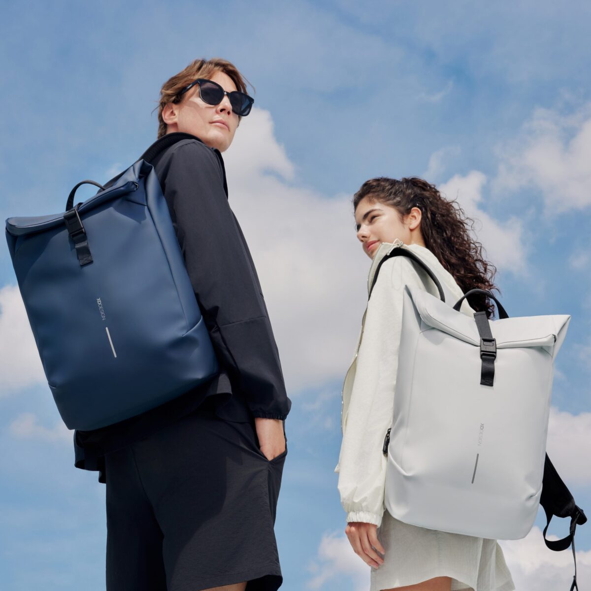 Urban Water Resistant Flap-top Backpack - ранец, navy - Image 8