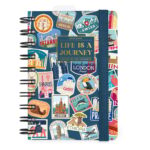 12-Month Small Daily Spiral-Bound Diary - 2026 - дневник, Travel Stickers - Image 2