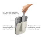 CleanTech Wall-mounted dustpan & brush - четка и лопатче - Image 3