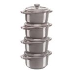 Staub, Ceramique – сет од 4 садови за готвење antique grey