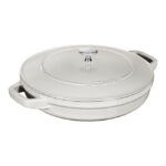 Staub Stackable set - тенџере и тава со капак, 24 см, white truffle - Image 7