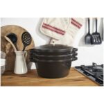 Staub Stackable set - 2 тенџериња и тава со капак, 24 см, black - Image 2