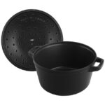 Staub Stackable set - 2 тенџериња и тава со капак, 24 см, black - Image 4