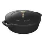 Staub Stackable set - 2 тенџериња и тава со капак, 24 см, black - Image 5