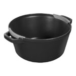 Staub Stackable set - 2 тенџериња и тава со капак, 24 см, black - Image 7
