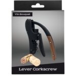 Lever Corkscrew Black + Walnut - отварач - Image 3
