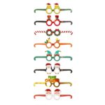 Holiday Paper Eyeglasses - сет од 8 пара новогодишни украсни очила - Image 3