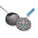 Mandala Rock Painting - сет за боење, 3 Rocks & 5 Paints - Image 5