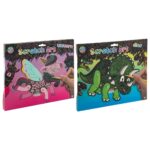 Scratch Art Unicorn & Dino - стикери за гребење, 31.5X24Cm, 2 Sheets