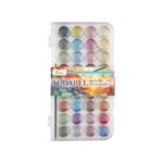 Metallic Aquarel Set, 36Pcs In Transparent Palette - водени боици