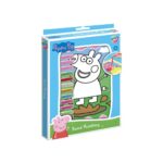 Peppa Sand Painting, 4 Sheets +12 Tubes Sand - боење со песок