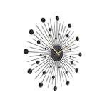 Wall Clock Sunburst Large - часовник Black - Image 2