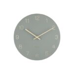 Wall Clock Charm Engraved Number - часовник, Green