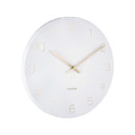 Wall Clock Charm Engraved Number - часовник, White - Image 2