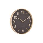 Wall Clock Pure Wood Grain Medium - часовник, Black - Image 2