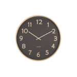 Wall Clock Pure Wood Grain Medium - часовник, Black