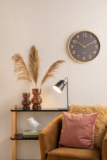 Wall Clock Pure Wood Grain Medium - часовник, Black - Image 4