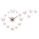 Wall Clock DIY Butterfly - часовник Soft pink