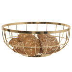 Fruit Basket Open Grid - сад за овошјет, Gold plated - Image 2