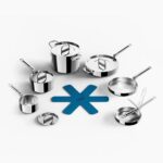 Space Steel Folding Handle 6-Piece Cookware Set - сет од 6 тави и 3 подметачи