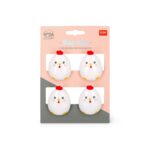 Set Of 4 Bag Clips - сет од 4 штипки за кеси, Hen - Image 4
