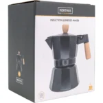 Black Induction Italian Coffee Maker - мока ѓезве, 3 шолји - Image 4