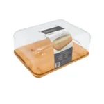 Bamboo cheese board with PVC dome lid - сад за сирење - Image 2