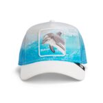 Baseball Cap Dolphin In The Element - капа, Sea blue