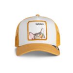 Kids Baseball Cap Curious Cat Mini - капа, Ochre