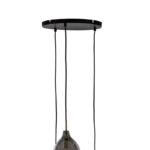 LUKARO – висечка ламба, 3l ø35×32 cm, antique bronze + glass smoked