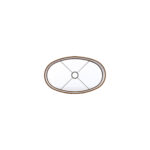 GEMSTONE - абажур овален, straight slim 45-21-32 cm, bronze - Image 3