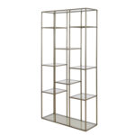 PIUAR – отворен кабинет, 100x36x200 cm, glass clear+nickel satin