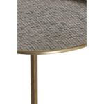 LIA – сет од 2 помошни маси ø32×51+ø38×54 cm, dark brown-bronze